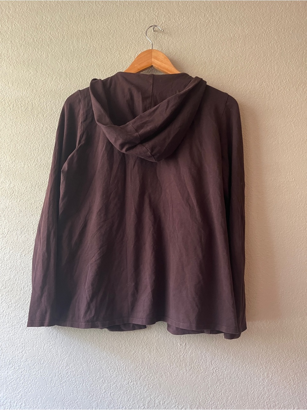 Eileen Fisher Organic Cotton Cardigan Chocolate Brown Petite M, Sustainably Made